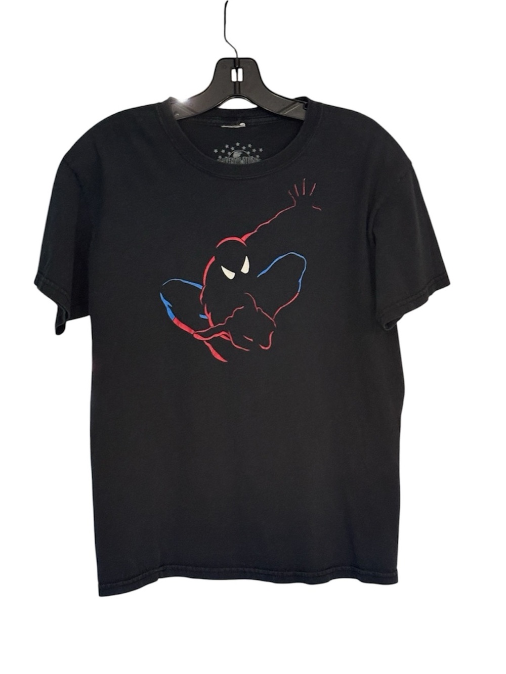 Universal Studios Kids Marvel Black Spider-Man Graphic T-shirt Red Blue Large